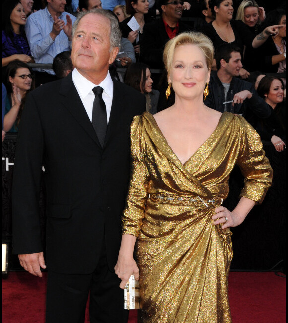 Meryl Streep, sacrée meilleure actrice, et son mari Don Gummer lors des Oscars le 26 février 2012