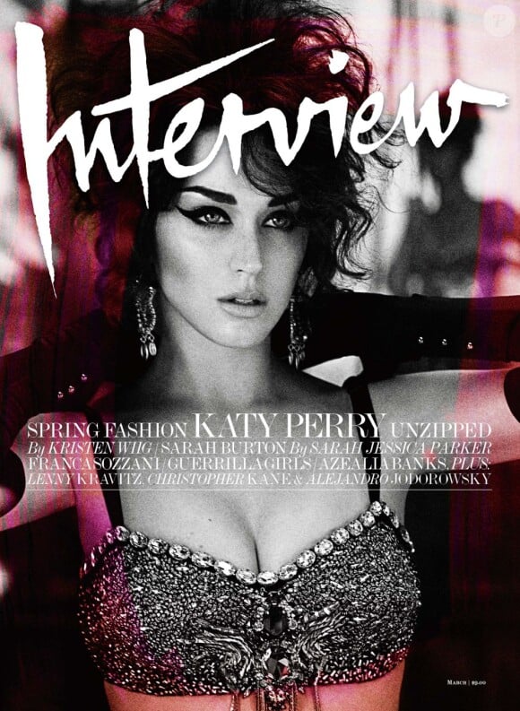 Katy Perry, éblouissante en couverture du magazine Interview du mois de mars 2012.