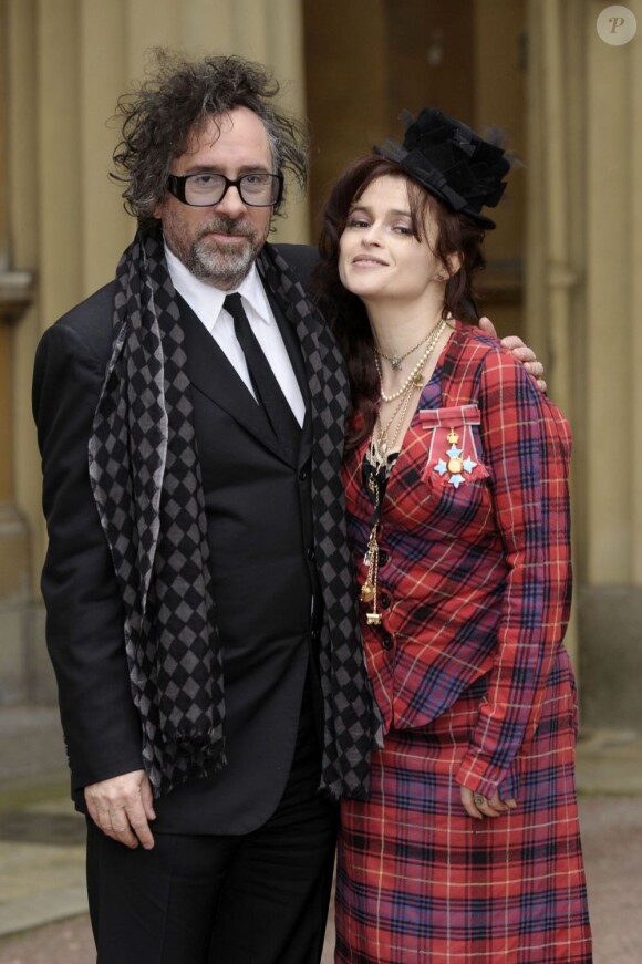Tim Burton et Helena Bonham Carter à Londres le 22 février 2012