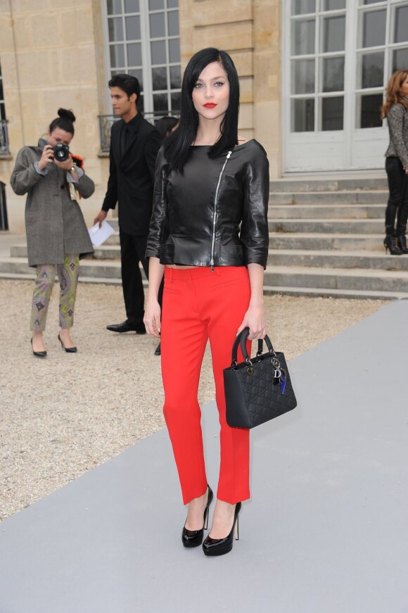 Leigh Lezark au défilé Dior à Paris le 2 mars 2012