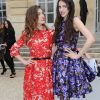 Les filles d'Andie Macdowell, Rainey et Sarah Margaret au défilé Dior à Paris le 2 mars 2012