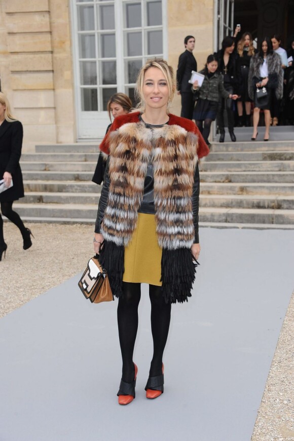 Alexandra Golovanoff au défilé Dior à Paris le 2 mars 2012