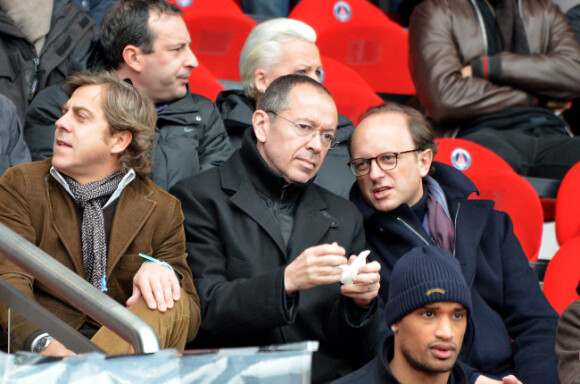 Robin Leproux, ancien président du PSG le 4 mars 2012 au Parc des Princes lors du match PSG-Ajaccio (4-1)