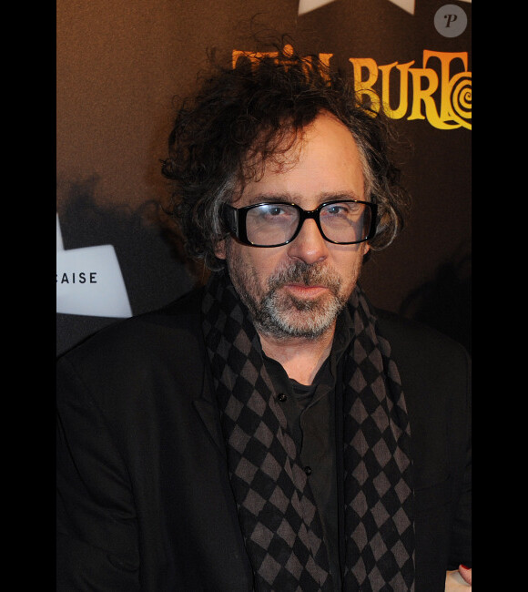 Tim Burton au vernissage de son exposition à la Cinémathèque française, à Paris le 5 mars 2012.