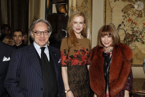 Diego della Valle, Nicole Kidman et Anna Wintour lors de la soirée Tod's à Paris