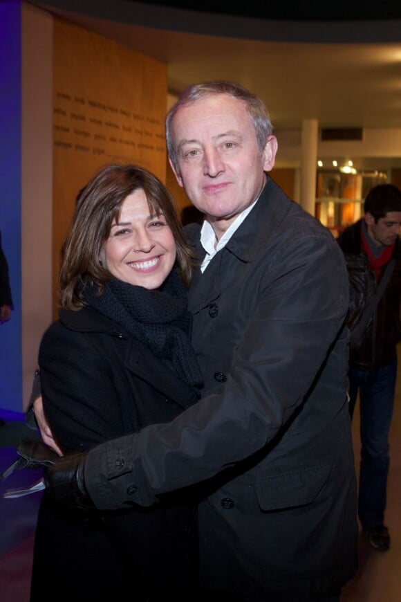 Yann Queffélec et son épouse Servanne à la soirée de remise du Prix Théâtre de la Fondation Diane & Lucien Barrière, au Théâtre au Rond-Point, à Paris, le mardi 13 mars 2012.