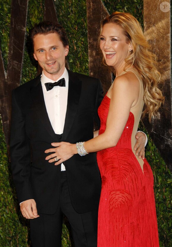 Kate Hudson et Matthew Bellamy à la soirée Oscar du magazine Vanity Fair, à Los Angeles, le 26 février 2012.
