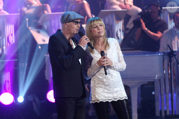 Stone et Charden lors de l'enregistrement de l'émission Les années bonheur, diffusée le 5 mai sur France 2
