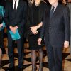 Le ministre Frédéric Mitterrand a accueilli la princesse Maxima des Pays-Bas, à Paris le 17 mars 2012, pour le concert, salle Pleyel, du Royal Concertgebouw Orchestra d'Amsterdam, dont elle est la marraine.