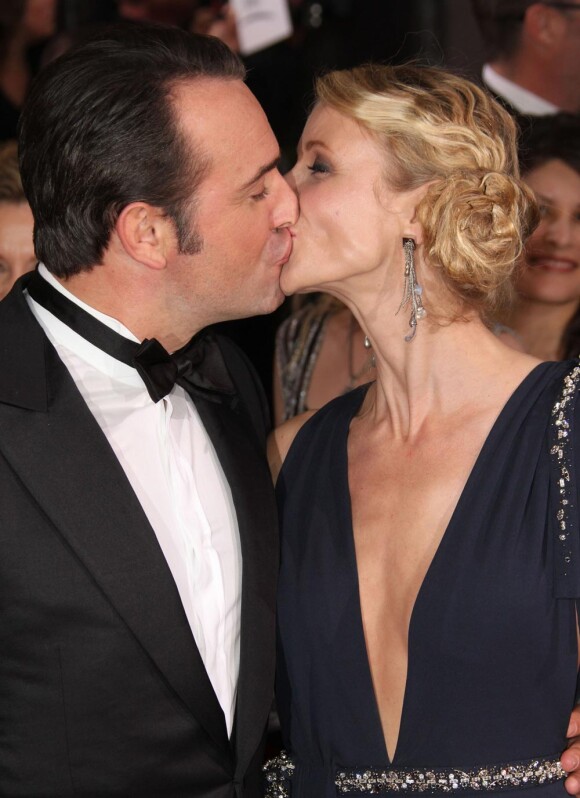 Alexandra Lamy et Jean Dujardin amoureux aux Oscars le 26 février à Los Angeles