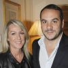 François-Xavier Demaison et sa soeur Laetitia pour la remise des prix des "Trois Coups de l'Angélus", lors d'un dîner à l'Hôtel Bristol à Paris le 19 mars 2012
 