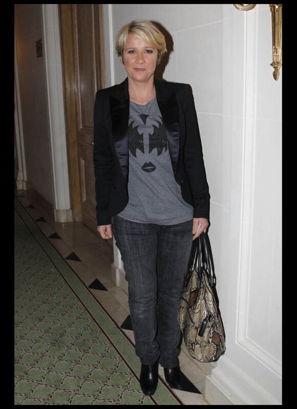 Ariane Massenet pour la remise des prix des "Trois Coups de l'Angélus", lors d'un dîner à l'Hôtel Bristol à Paris le 19 mars 2012
 