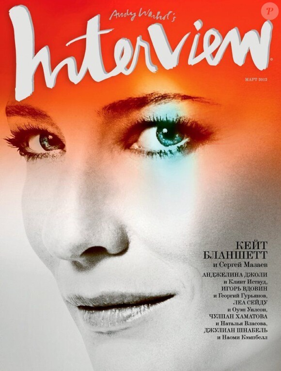 Cate Blanchett en couverture de l'édition russe du magazine Interview. Mars 2012.