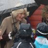 Camilla Parker Bowles et la reine Sonja de Norvège en visite dans une crèche de Granebo, dans la région de Bergen, le 21 mars 2012. Le prince Charles et Camilla Parker Bowles effectuaient en mars 2012 une tournée officielle en Scandinavie, en représentation de la reine Elizabeth II, dans le cadre de son jubilé de diamant.
