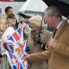 Visite à Bergen, en Norvège, le 21 mars 2012. Le prince Charles et Camilla Parker Bowles effectuaient en mars 2012 une tournée officielle en Scandinavie, en représentation de la reine Elizabeth II, dans le cadre de son jubilé de diamant.