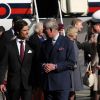 Arrivée à Stockholm le 22 mars 2012. Le prince Charles et Camilla Parker Bowles effectuaient en mars 2012 une tournée officielle en Scandinavie, en représentation de la reine Elizabeth II, dans le cadre de son jubilé de diamant.