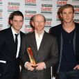 Daniel Brühl, Ron Howard et Chris Hemsworth lors de la soirée Jameson Empire Awards à Londres le 25 mars 2012