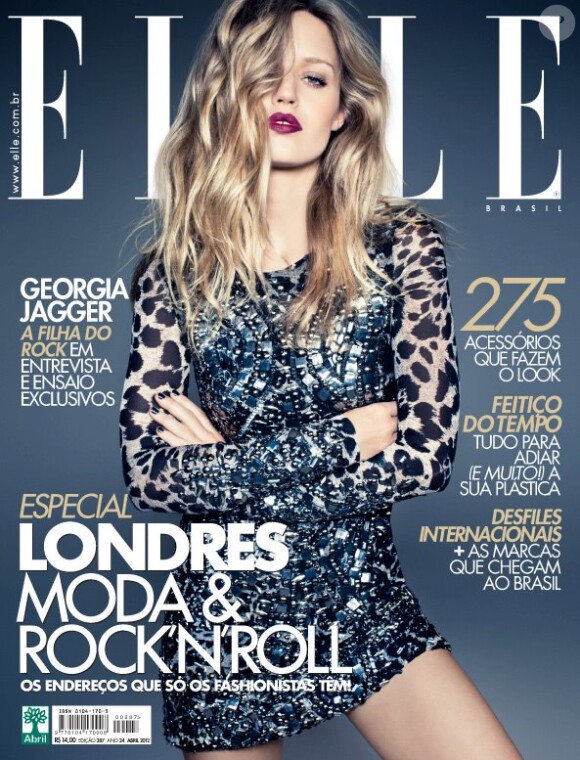 Georgia May Jagger en couverture du magazine Elle Brasil d'avril 2012.