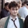 Daniel Radcliffe sur le tournage à New York en mars 2012 du film Kill Your Darlings