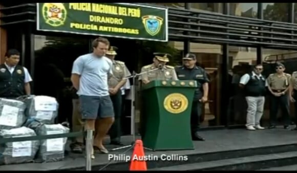 Philip Austin Collins, neveu de Phil Collins, a été arrêté au Pérou le 29 mars 2012 après la découverte de 40 kilos de cocaïne à bord de son yacht.
