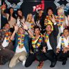 Les Anges réunis lors du photocall des Anges de la télé-réalité 4 : Club Hawaï chez NRJ le 30 mars 2012 à Paris