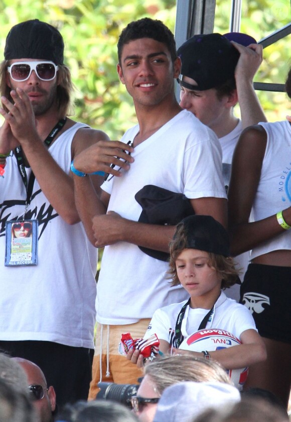 Séducteur, Noah Becker au Tournoi de Volleyball des Models 2012 à Miami le 1er avril 2012