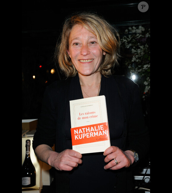 Nathalie Kuperman le 3 avril 2012 à la Closerie des Lilas à Paris lors de la soirée en l'honneur du prix littéraire du même nom