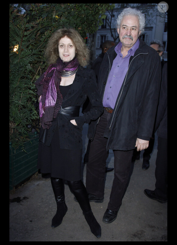 Noëlle Chatelain et son mari lors de la soirée de la Closerie des Lilas à l'occasion de la remise du prix littéraire du même nom le 3 avril 2012 à Paris