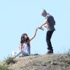 Justin Bieber et Selena Gomez partagent un pique-nique au Griffith Park de Los Angeles, le mercredi 4 avril 2012.