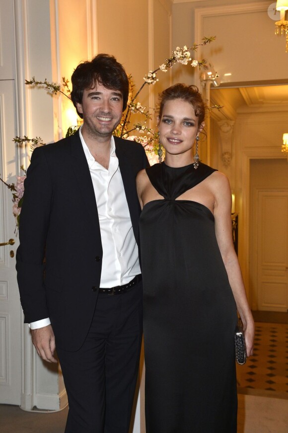 Natalia Vodianova et son compagnon Antoine Arnault assistent à la soirée Dior en l'honneur de son égérie Natalie Portman. Paris, le 3 avril 2012.