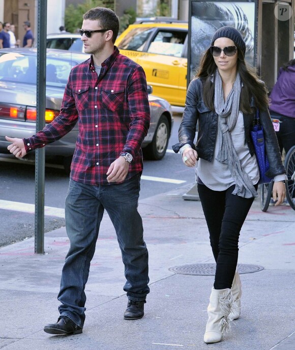 Jessica Biel et Justin Timberlake en septembre 2011.