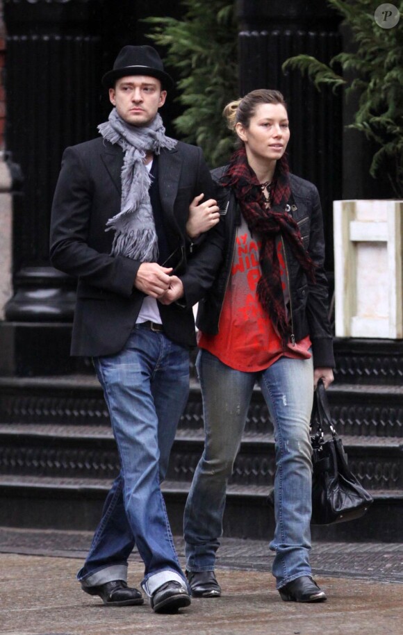 Jessica Biel et Justin Timberlake en mars 2009.