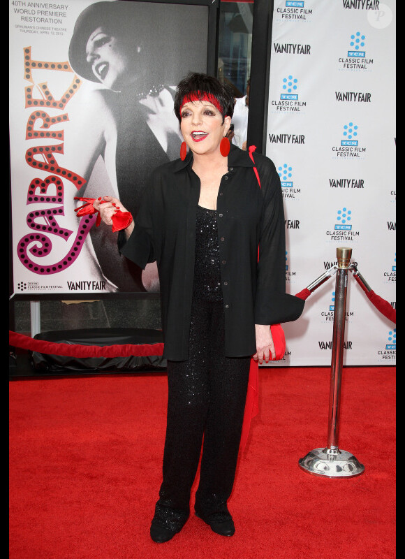 Liza Minnelli à Los Angeles, lors du TCM Classic Film Festival, le jeudi 12 avril 2012.