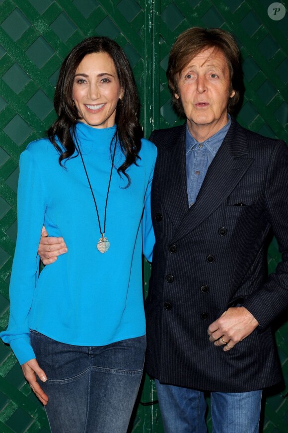 Paul McCartney et Nancy Shevell à l'avant-première du clip de My Valentine à West Hollywood, le 13 avril 2012.