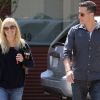 Reese Witherspoon et son mari Jim Toth sortent de l'église, à Santa Monica, le 15 avril 2012