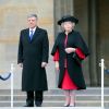 La reine Beatrix des Pays-Bas accueillait le 17 avril 2012 à Amsterdam le couple présidentiel turc en visite officielle.