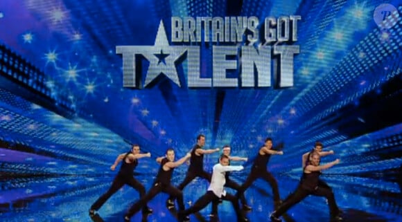 Le groupe français Cascade dans l'émission Britain's Got Talent, sur ITV, le 21 avril 2012.