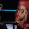 Christina Aguilera snobe Justin Bieber sur le plateau de The Voice, le 16 avril 2012.