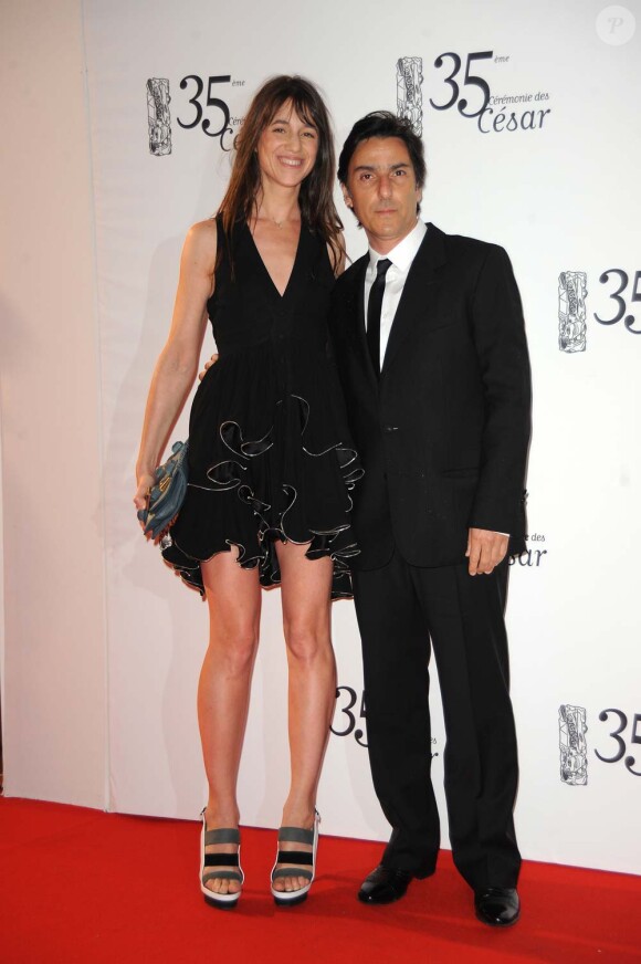 Charlotte Gainsbourg et Yvan Attal aux César, le 27 février 2010.