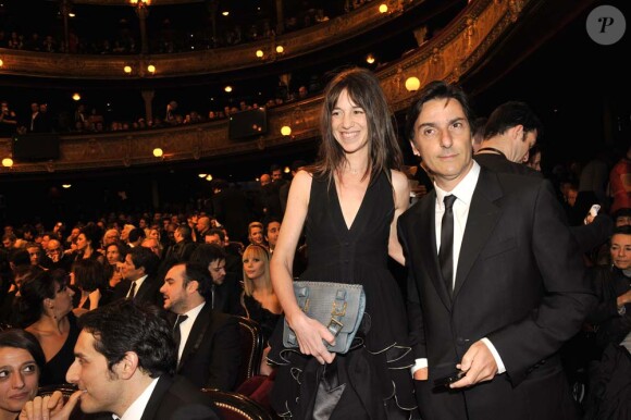 Charlotte Gainsbourg et Yvan Attal aux César, le 27 février 2010.