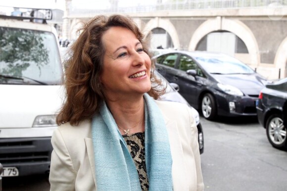 Ségolène Royal le 29 avril 2012 lors du meeting de François Hollande au palais omnisport de Paris Bercy