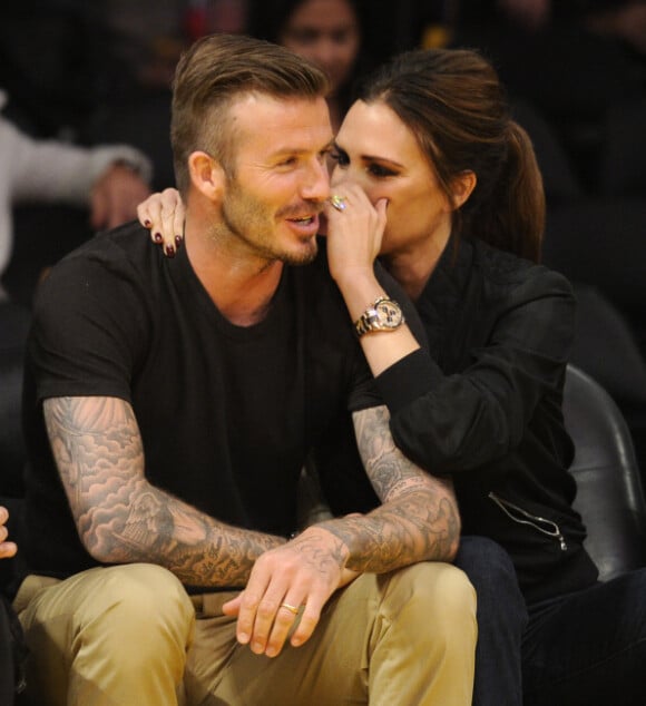 David et Victoria Beckham le 1er mai au Staples Center de Los Angeles