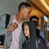 Will Smith arrive en famille avec sa femme Jada Pinkett et leur fille Willow, à l'aéroport de Tokyo le 7 mai 2012
