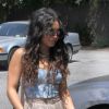 Vanessa Hudgens sort déjeuner au restaurant Ca' Del Sole avec sa soeur Stella, à Los Angeles, le vendredi 11 mai 2012.