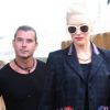 Gwen Stefani, son mari Gavin Rossdale, très lookés, et leurs enfants Kingston et Zuma se rendent à une House Party à Los Angeles le 12 mai 2012
