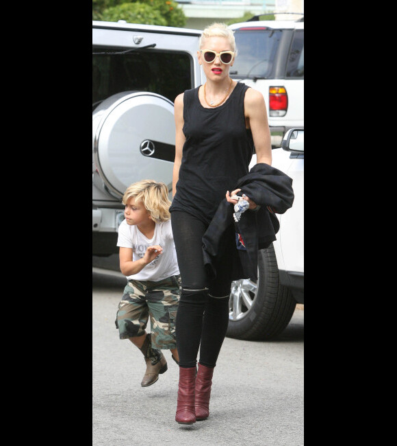 Gwen Stefan et son adorable Kingston se rendent à une House Party à Los Angeles le 12 mai 2012