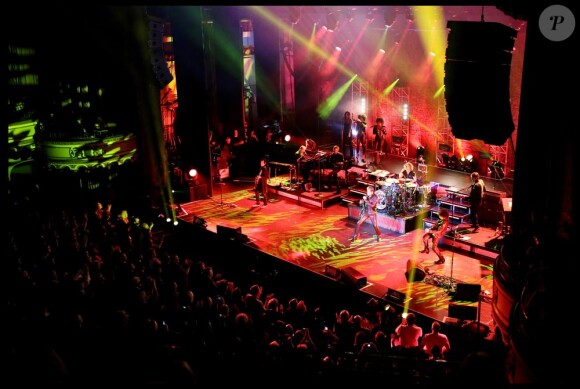 Exclusif : Johnny Hallyday en concert à l'Orpheum Theatre à Los Angeles le 24 avril 2012.
