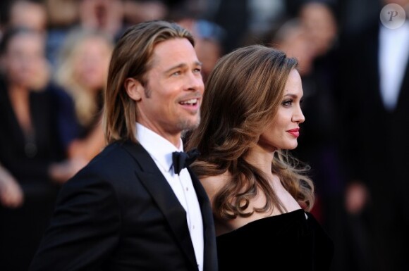 Angelina Jolie et Brad Pitt le 26 février 2012 à Los Angeles