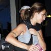 Elisabetta Canalis le 17 mai 2012 à l'aéroport de Los Angeles, après son passage à Cannes.