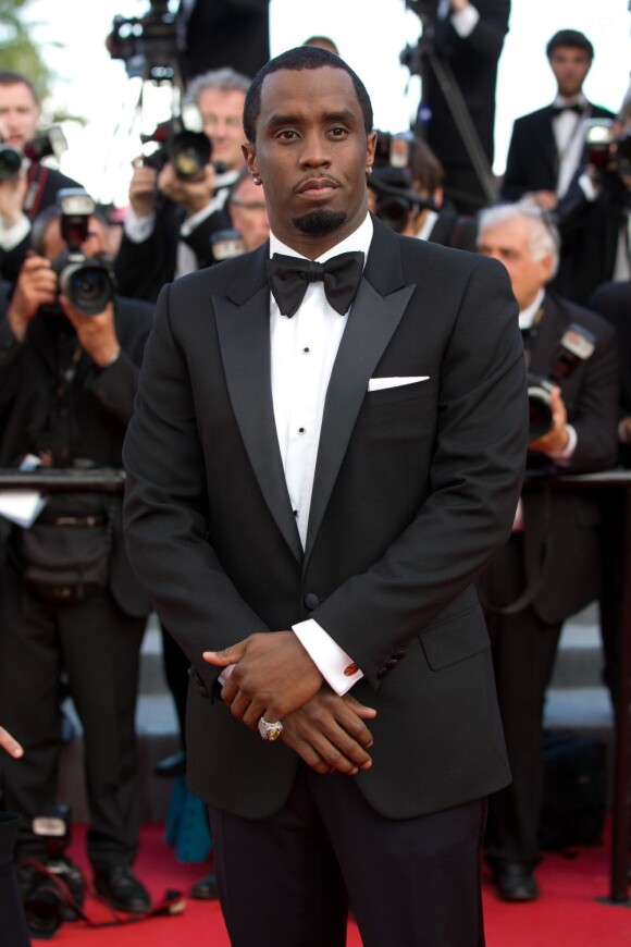 P. Diddy au Palais des Festivals à Cannes, pose devant les photographes avant la projection du film Lawless. Le 19 mai 2012.